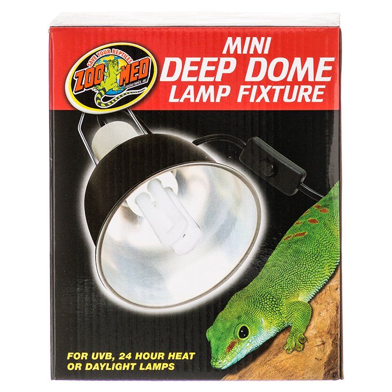 Zoo Med Mini Deep Dome Lamp Fixture - 5.5 inch Reptile Heat Lamp
