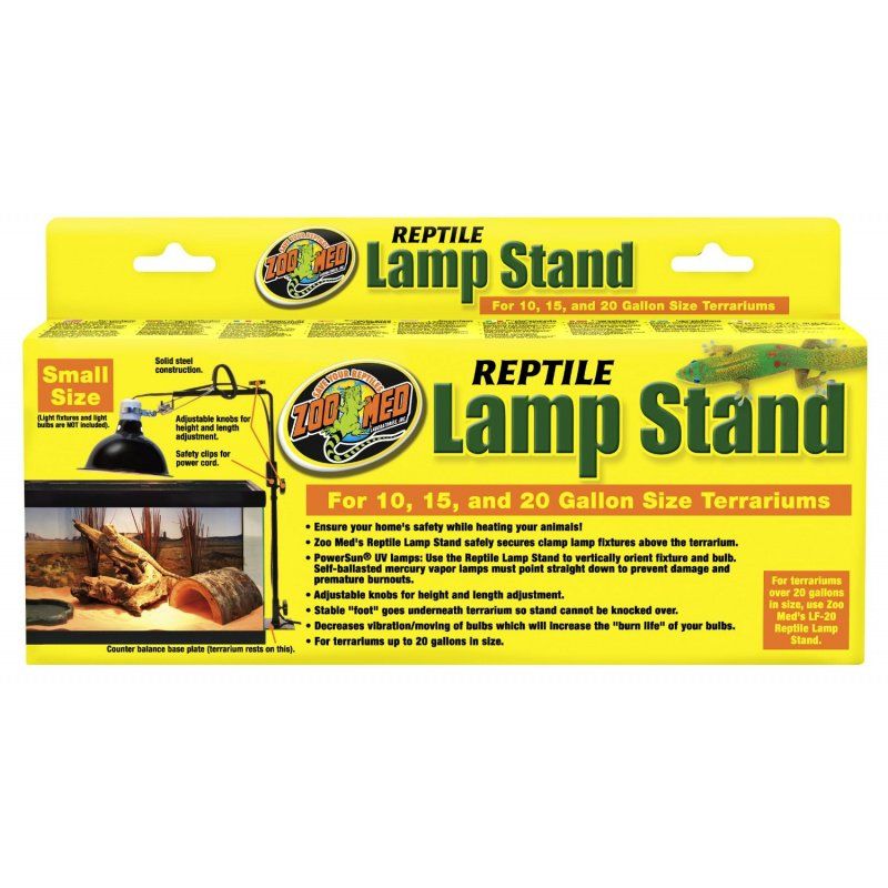 Zoo Med Reptile Lamp Stand - 10-20 Gallon Terrariums - Adjustable Height & Length