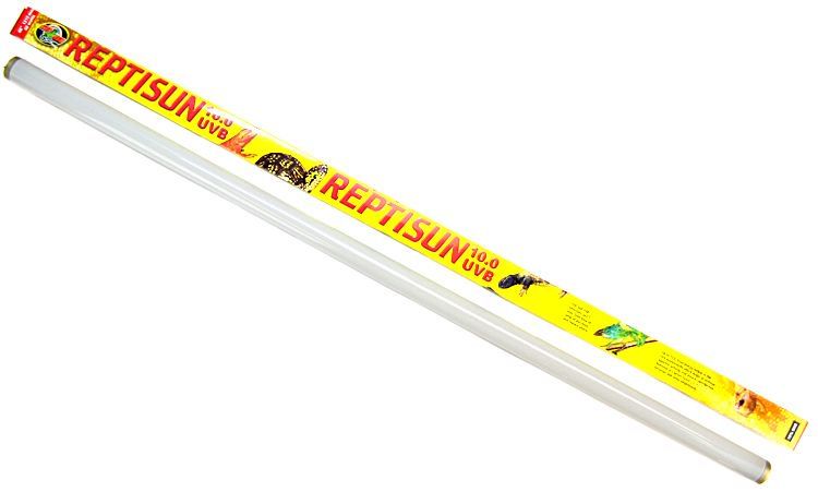 Zoo Med ReptiSun 10.0 UVB T8 Fluorescent Lamp - 48 Inch - Reptile Habitat Lighting