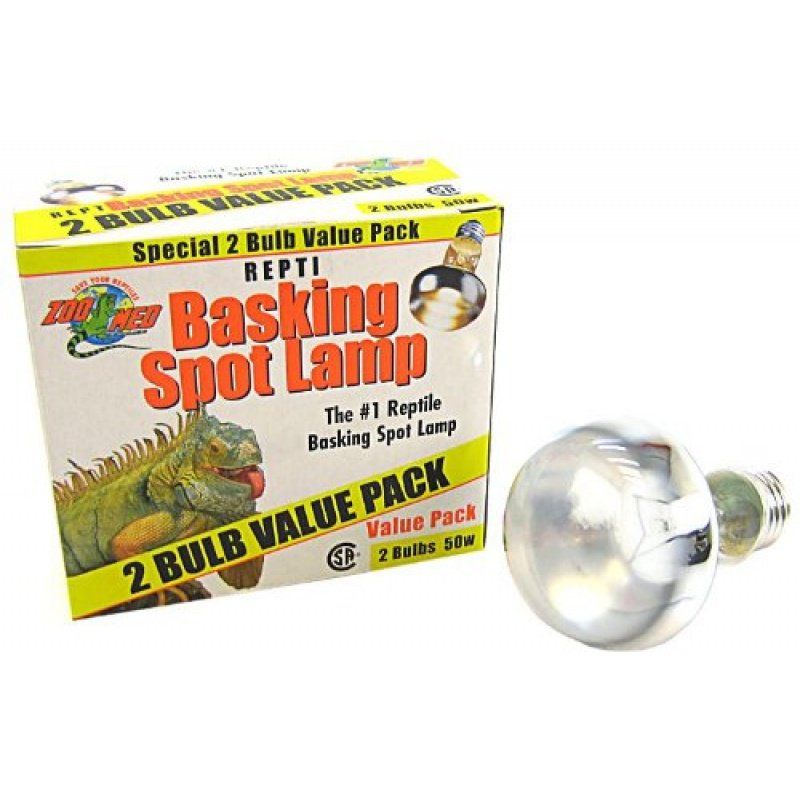 Zoo Med Repti Basking Spot Lamp - 50 Watt - 2 Pack - Reptile Heat Bulb