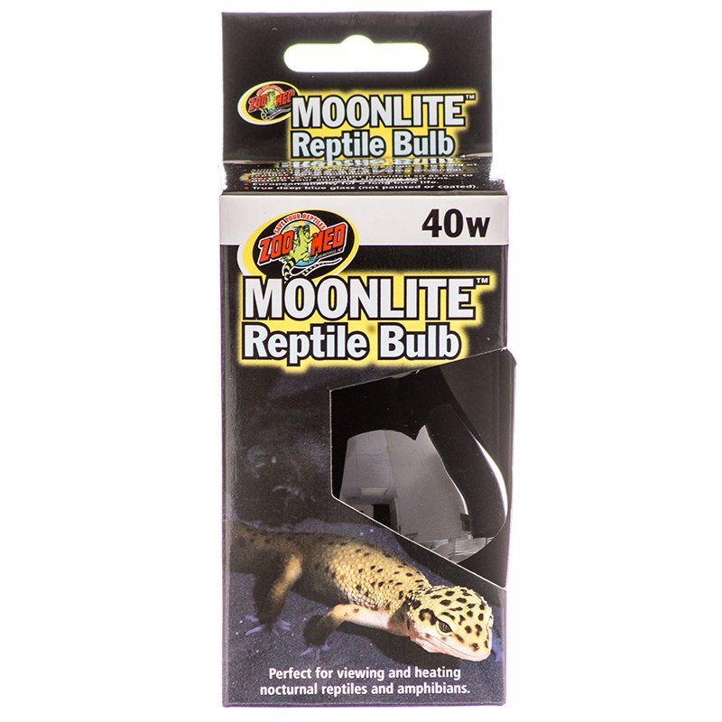 Zoo Med Moonlite Reptile Bulb - 40 Watt - Nighttime Heat & Viewing for Reptiles & Amphibians