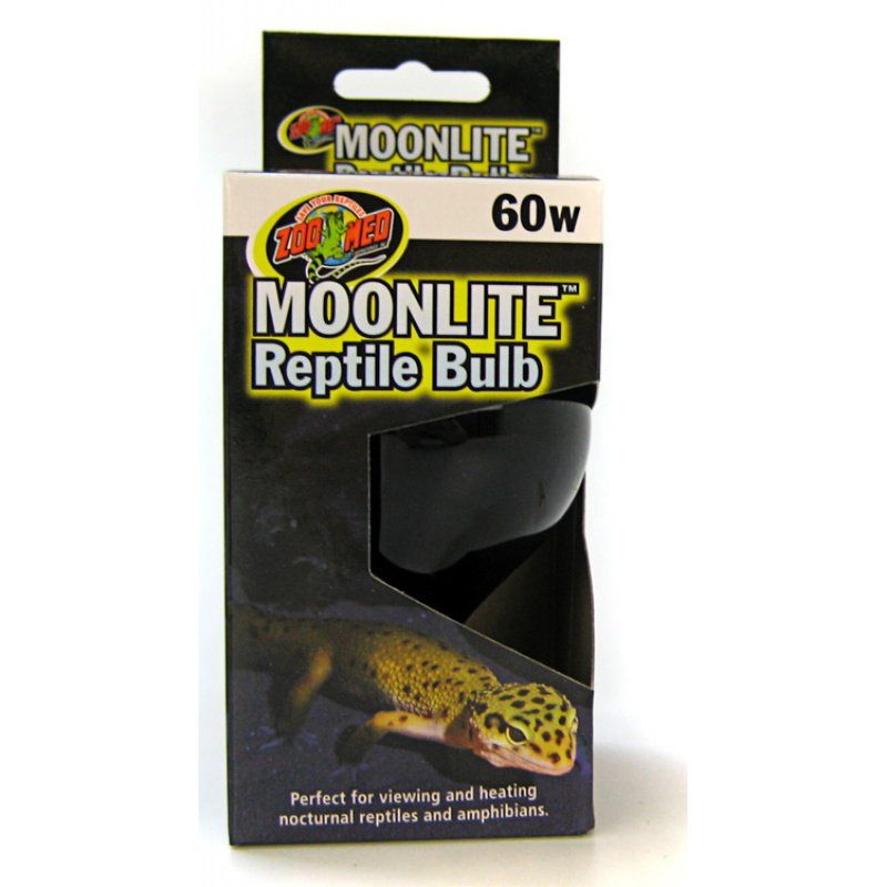 Zoo Med Moonlite Reptile Bulb - 60 Watt - Nighttime Heat & Viewing for Nocturnal Reptiles and Amphibians