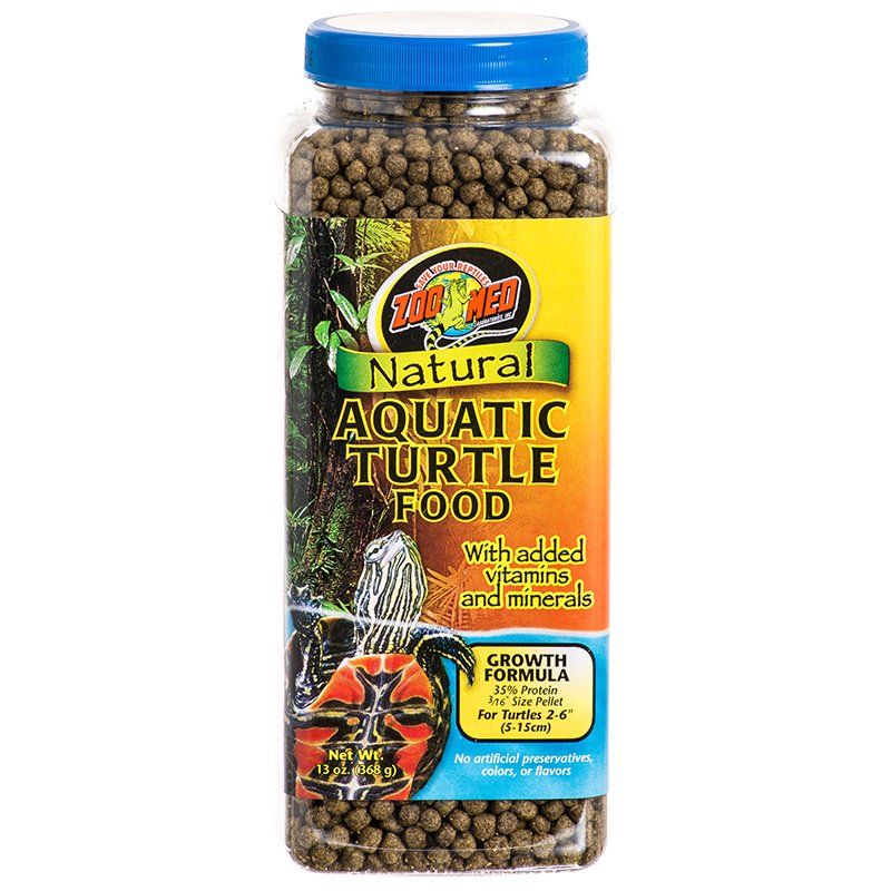 Zoo Med Natural Aquatic Turtle Food - Growth Formula - 13 oz Pellets