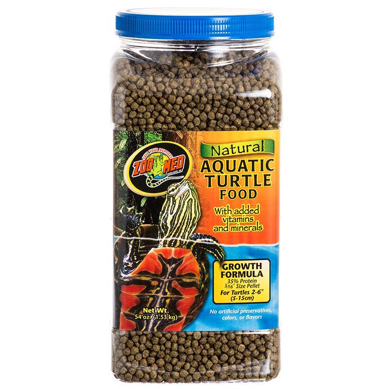 Zoo Med Natural Aquatic Turtle Food - Growth Formula - 54 oz Jar