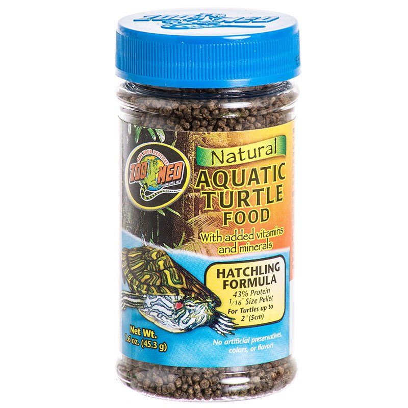 Zoo Med Natural Aquatic Turtle Food - Hatchling Formula - Micro Pellets - 1.6 oz / 45g