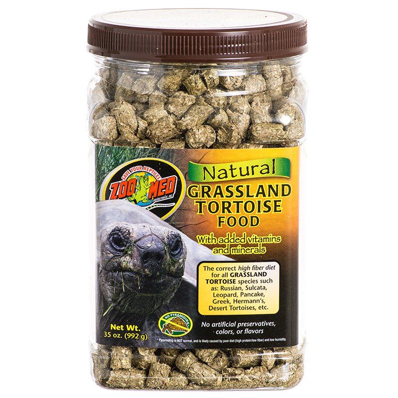 Zoo Med Natural Grassland Tortoise Food - 35 oz Long Stem Fiber Diet for Tortoises