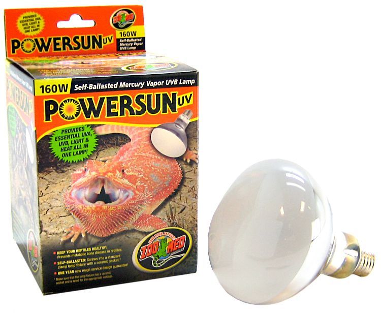 Zoo Med Powersun UVB Mercury Vapor Lamp - 160 Watt
