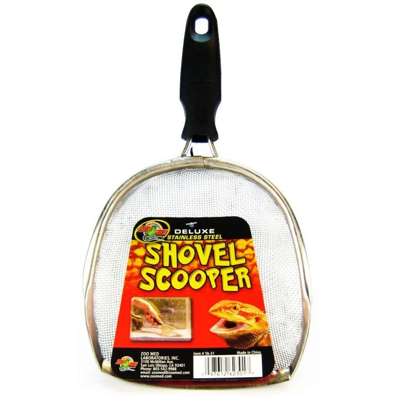 Zoo Med Deluxe Shovel Scooper - Reptile Terrarium Sand Substrate Spot Cleaning Tool