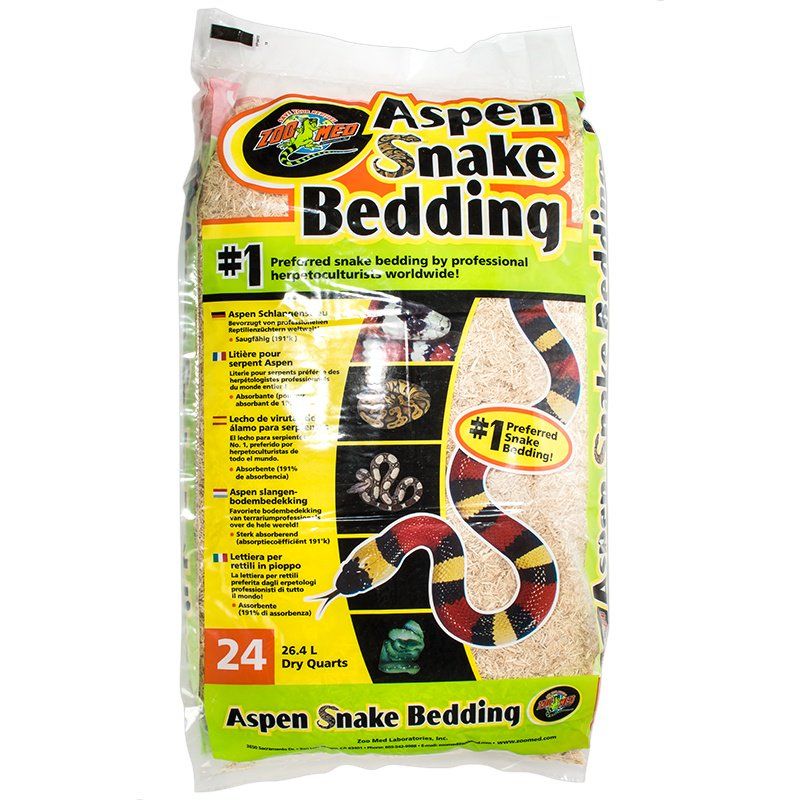 Zoo Med Aspen Snake Bedding - Natural Reptile Substrate (24 Quart)