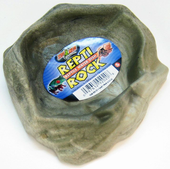Zoo Med Repti Rock Water Dish - Small - Reptile Terrarium Bowl