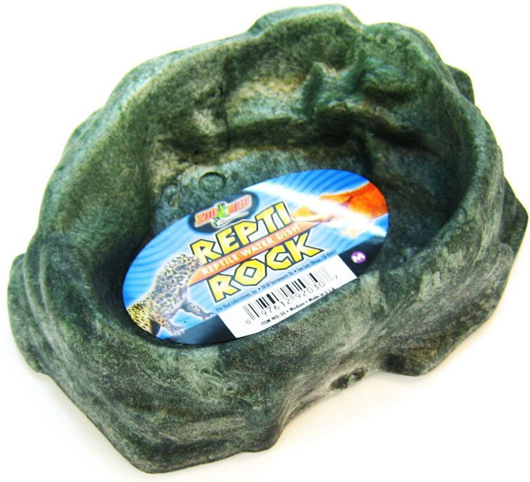 Zoo Med Repti Rock Water Dish - Medium - Reptile Bowl 6.5" x 5.5" x 1.5"