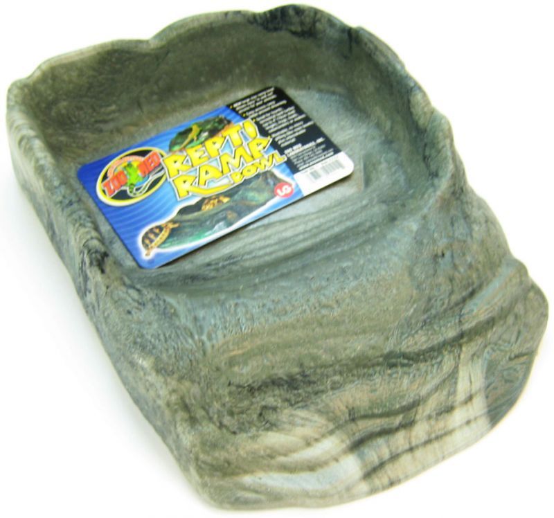 Zoo Med Repti Ramp Bowl - Large - Reptile Water & Food Dish with Easy Access Ramp