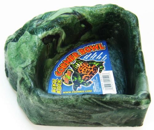 Zoo Med Repti Rock Corner Bowl - Small - Reptile Food & Water Dish