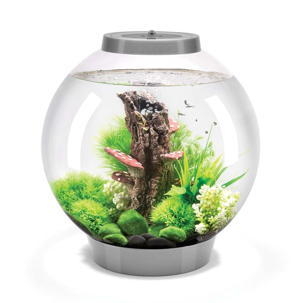 biOrb Classic Aquarium with LED Light, 4 Gallon - Silver