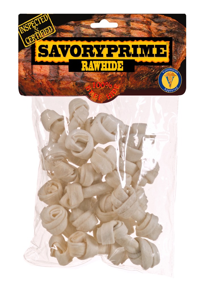 Savory Prime Mini Rawhide Bones - 20 Count - Dog Chews
