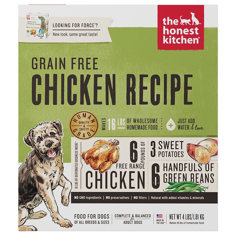 The Honest Kitchen Dehydrated Grain Free Dog Food - Chicken Recipe - 4 lb Box (Makes 16 lbs)