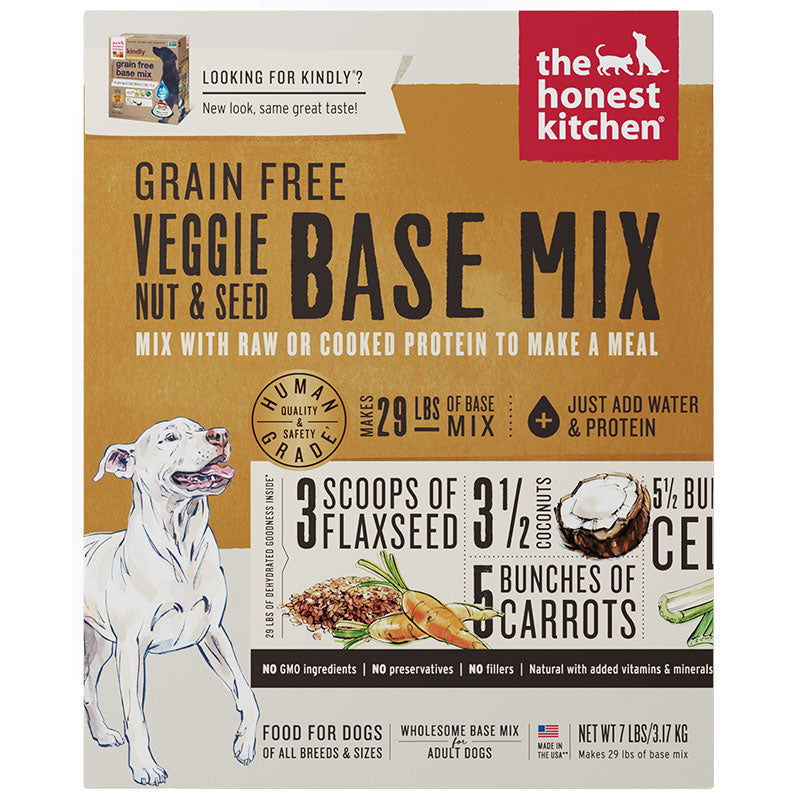 The Honest Kitchen Kindly Grain-Free Veggie, Nut & Seed Dehydrated Dog Food Base Mix - 7 lb Box