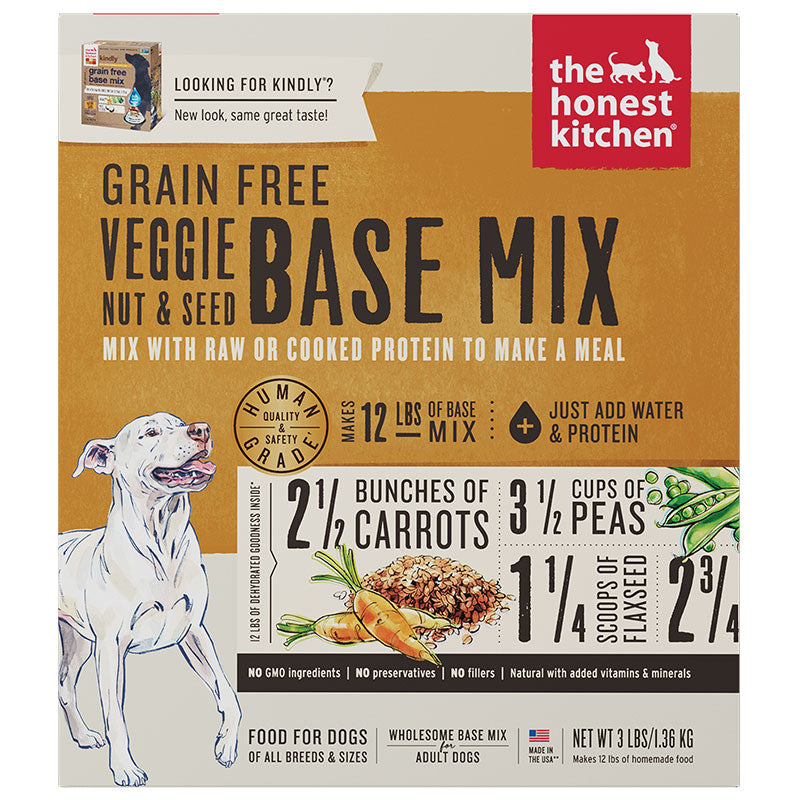 The Honest Kitchen Kindly Grain-Free Veggie, Nut & Seed Dehydrated Dog Food Base Mix - 3 lb