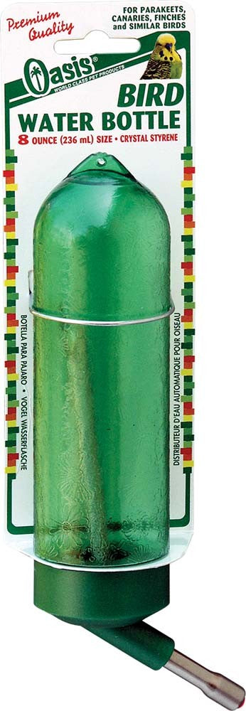 Oasis Bird Water Bottle - 8 oz Green - Boa81012