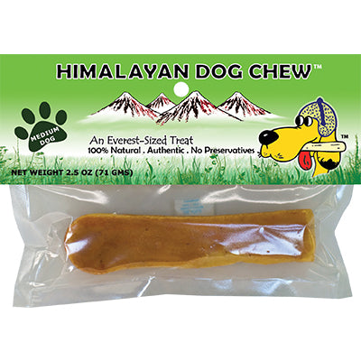 Himalayan Dog Chew - Medium Size, Original Yak Cheese, Long Lasting, Natural Dog Treat for Dogs Under 35 lbs, 2.3 oz