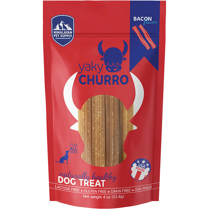 Himalayan Dog Chew yakyCHURRO Bacon Flavor Dog Treats, Soft Chews, 4 oz