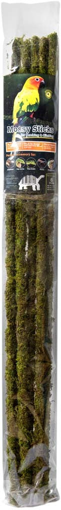 Galapagos Mossy Sticks 32" - Terrarium Ornament - 6 Count