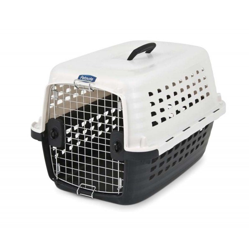 Petmate Compass Fashion Kennel 24 inch White/Black - Dog/Cat Carrier
