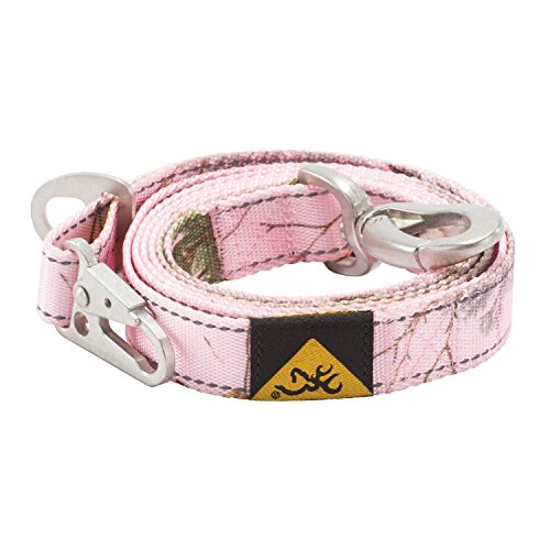 Browning Classic Webbing Dog Leash - Realtree Xtra Pink - Large 5/8in 6ft