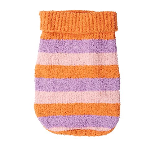 Fashion Pet Lookin' Good Striped Dog Sweater, Large, Orange