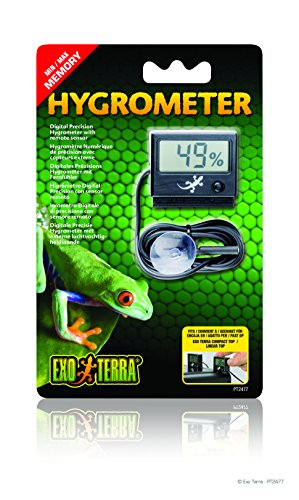Exo Terra Digital Hygrometer with Probe - Reptile Terrarium Humidity Monitor PT2477
