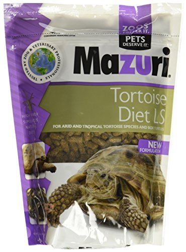 Mazuri Tortoise Diet LS Low Starch, High Fiber Formula for Land Herbivorous Tortoises, 12 oz Bag