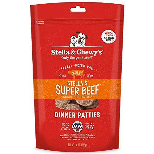 Stella & Chewy's Super Beef Freeze-Dried Dinner Patties Dog Food, 14 oz