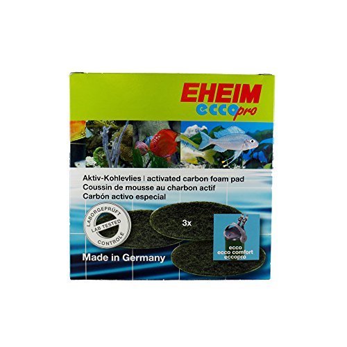 Eheim Ecco Canister Filter Carbon Pads - 3 Pack - Models 2232, 2234, 2236 & Ecco Pro 130/200/300