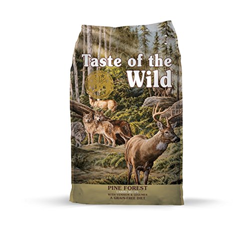 Taste of the Wild Pine Forest Venison & Legumes Recipe, Grain-Free Dry Dog Food, 14 lb