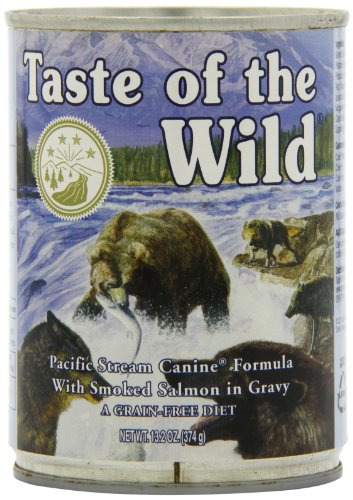 Taste of the Wild Pacific Stream Canine Recipe, Salmon in Gravy Wet Dog Food, 13.2 oz Can