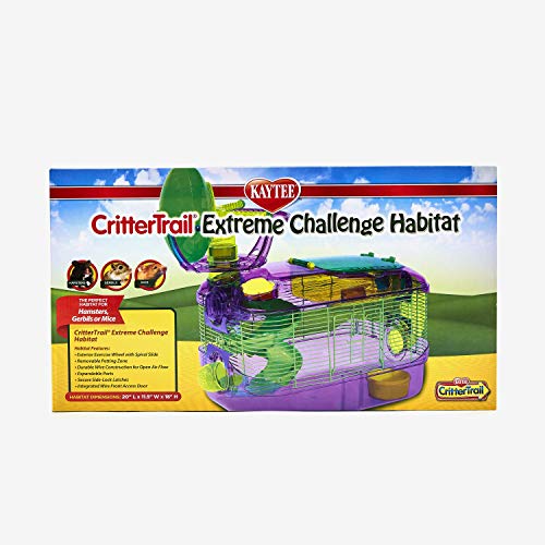 Kaytee CritterTrail X Extreme Challenge Habitat - Small Animal Home with Wheel & Slide