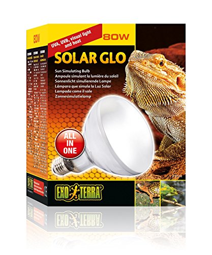 Exo Terra Solar Glo Mercury Vapor Lamp - 80W Reptile UVB UVA Heat Bulb