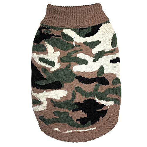 Fashion Pet Camouflage Dog Sweater - Medium, Camo Print