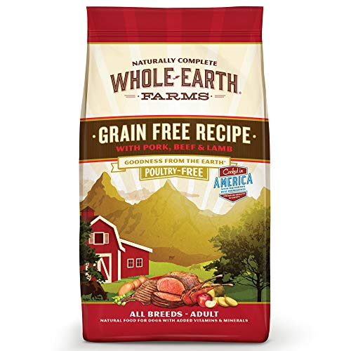 Merrick Whole Earth Farms Grain Free Beef & Lamb Recipe Dry Dog Food, 25 lb Bag