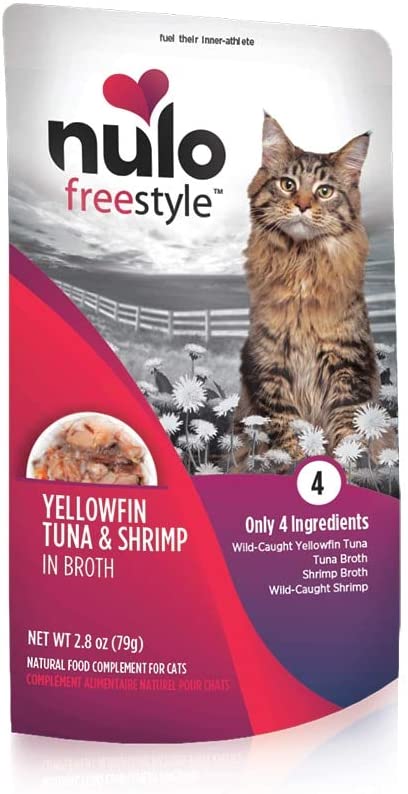 Nulo Freestyle Yellowfin Tuna & Shrimp in Broth Wet Cat Food, 2.8 oz Pouch