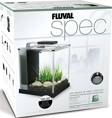 Fluval Spec III Aquarium Kit - 2.6 Gallon - Black - LED Lighting & Filtration