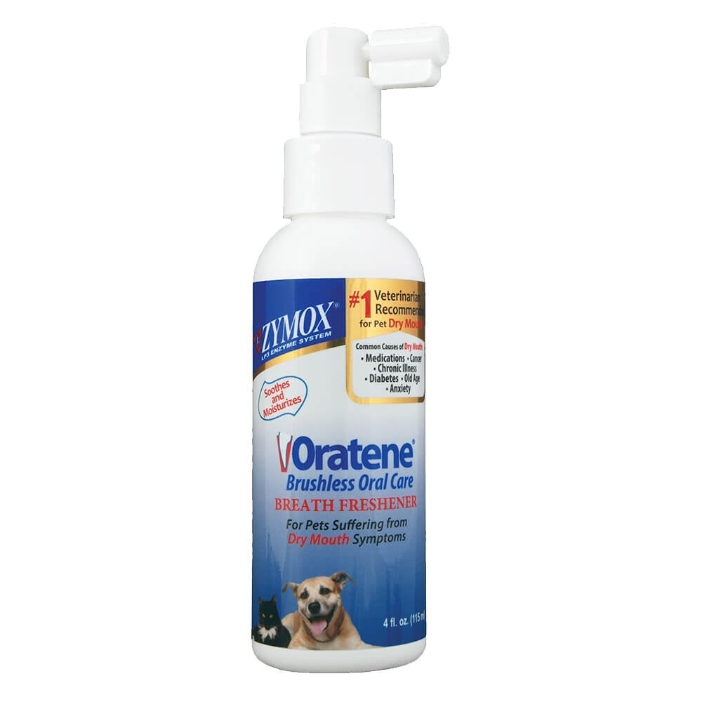Zymox Oratene Enzymatic Brushless Breath Freshener Spray for Dogs & Cats, 4 oz