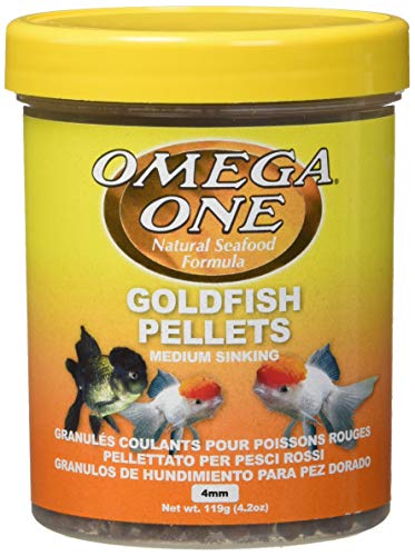 Omega One Goldfish Medium Pellets - Sinking 4.2oz Fish Food