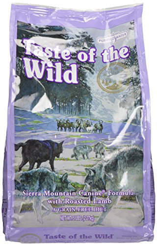 Taste of the Wild Sierra Mountain Grain-Free Roasted Lamb Dry Dog Food, 5 lb