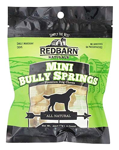 Redbarn Naturals Mini Bully Springs Dog Chews, 3-Pack