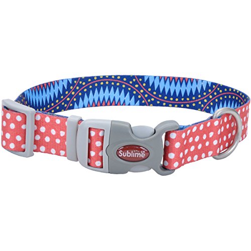 Coastal Pet Sublime Adjustable Dog Collar - Aztec Yellow Chevron - 3/4" x 8-12"