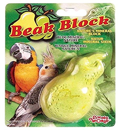 Living World Mineral Block Pear - Bird Beak Conditioner & Supplement, 2.5oz