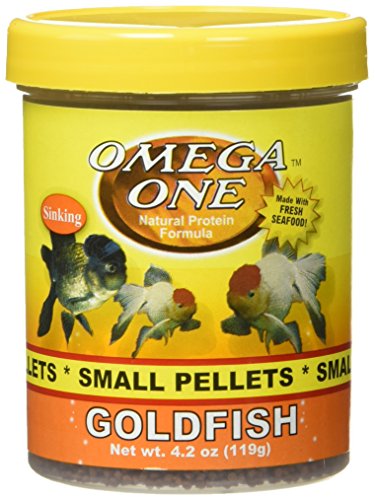 Omega One Goldfish Pellets Small Sinking 4.2 oz Fish Food
