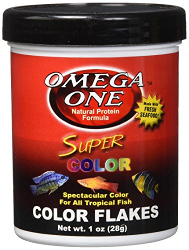 Omega One Super Color Flakes - Tropical Fish Food - 1 oz