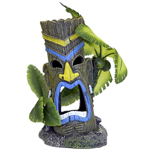 BLE ORNMT TIKI HEADS W/PALM Ornament